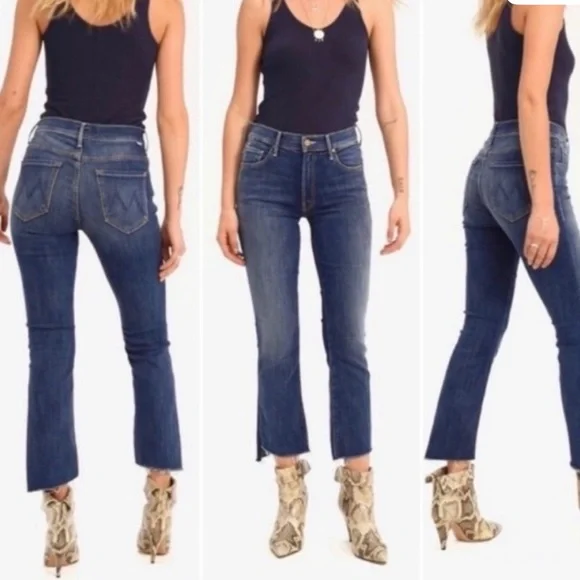 Mother Insider Crop Step Fray Jeans in Not Rough Enough - Picture 4 of 4